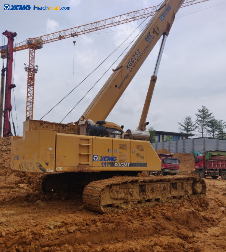 XCMG 25 Ton Small Telescopic Crawler Crane XGC25T Price MACHMALL