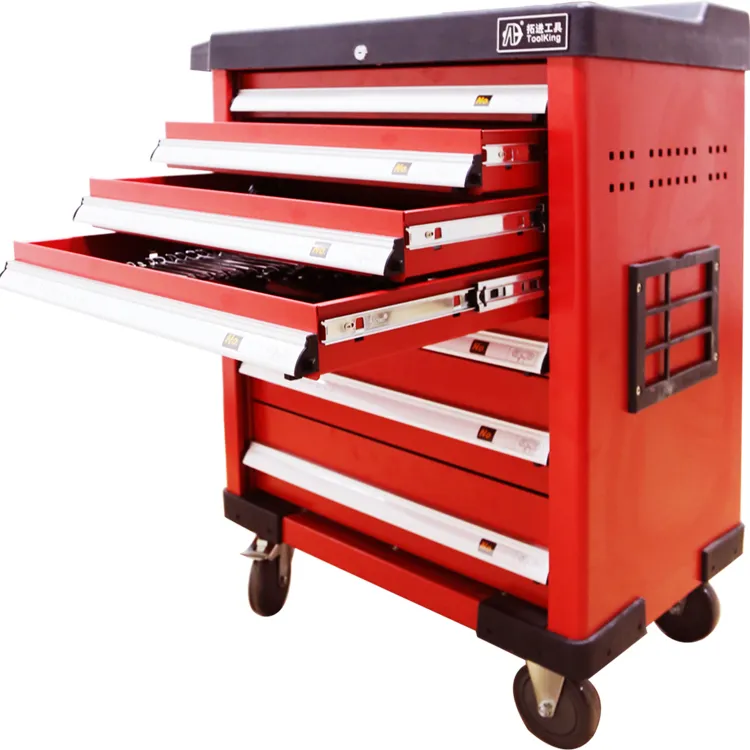 XCMG Antuo TOOLKING 217 pieces high quality red seven drawers handware tools set trolleys