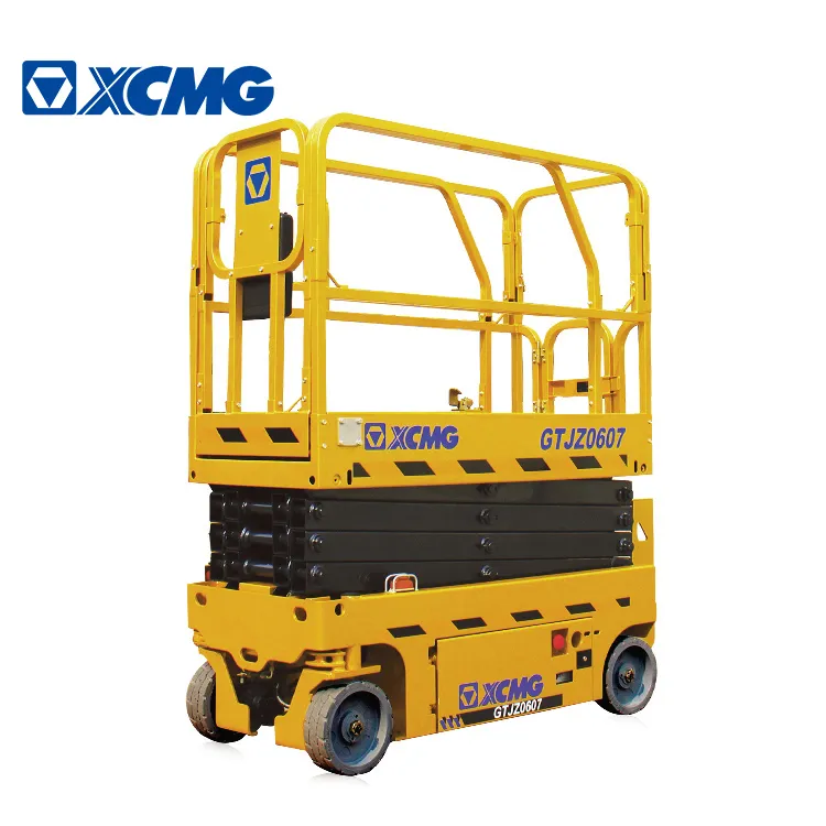 XCMG official 7m height electric mobile scissor lift GTJZ0607 Aerial Work Platform with factory price for sale