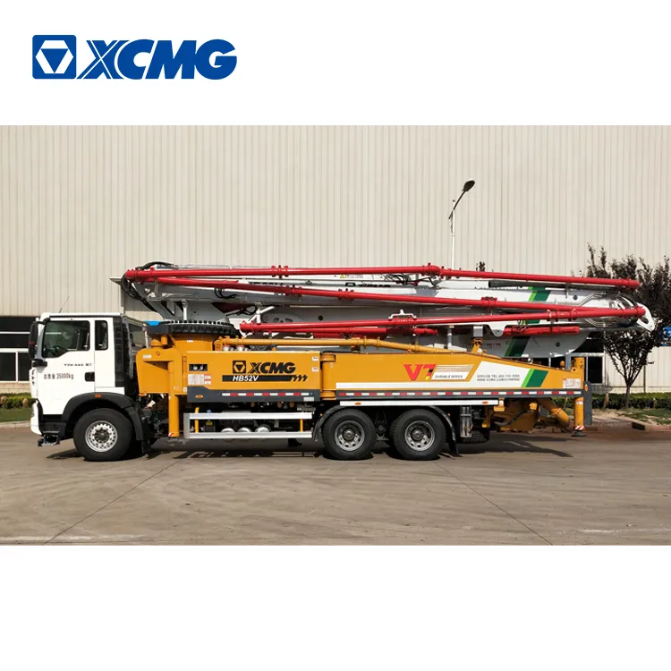 XCMG official concrete pump truck HB52V China new 52m concrete machine with HOWO chassis price