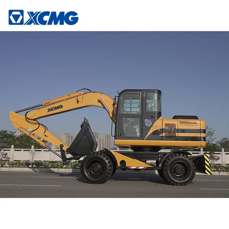 XCMG wheel excavator XGE150W China new 15 ton excavator with spreader and Cummins engine price