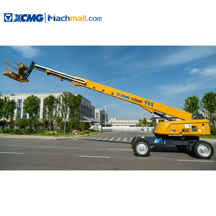 XCMG XGS40 40m Straight arm mobile elevating telescopic boom lift with 4 wheel price