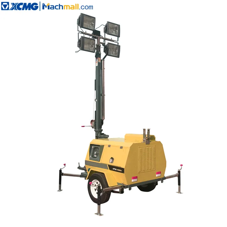 XCMG Official 9m Emergency Light 4TN4000 Trailer Type Hydraulic Mast Telescopic Light Tower Price