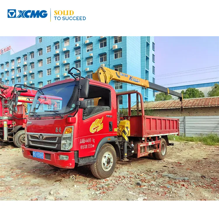 XCMG 10Ton Used Truck with crane sqs125-3 5Ton Straight Truck-Mounted Crane