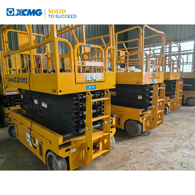 XCMG Official 10m Used Automatic electric scissor lift GTJZ1012 Aerial Work Platform Price