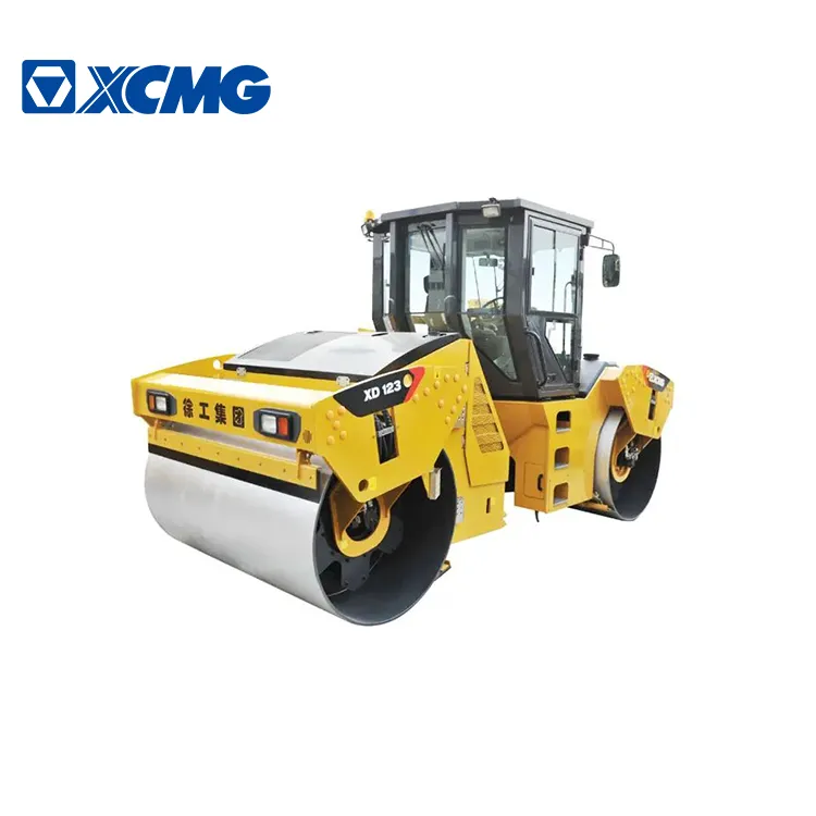 XCMG Used 12t double drum road roller compactor XD123E price for sale